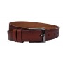 Curea barbati, eleganta, pentru costum, din piele naturala, Maro, 3cm - CK83M